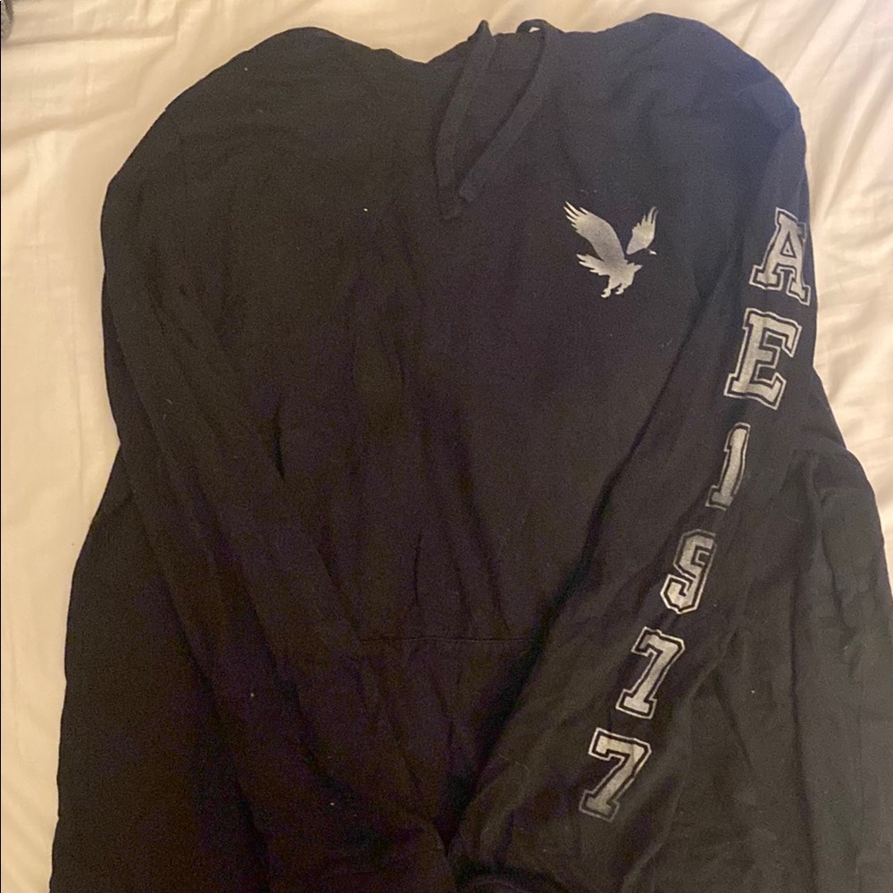 Black Hoodie with Eagle Logo